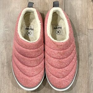 Hurley Women’s Quilted Slip-On Shoes in Heather Pink with Cream Lining